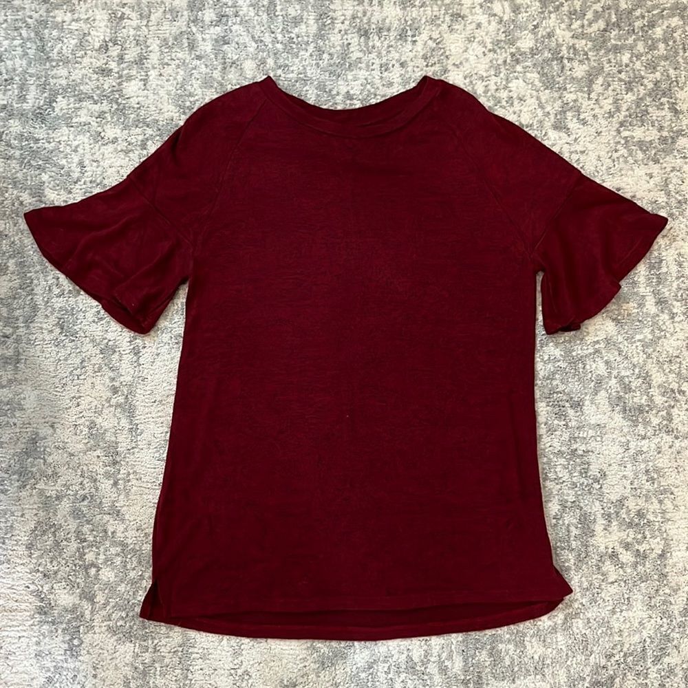 Maroon Knit Top 